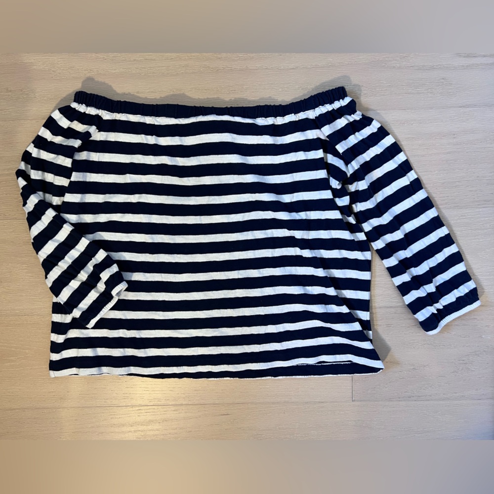 Off the shoulder 100% Cotton Sailor Shirt